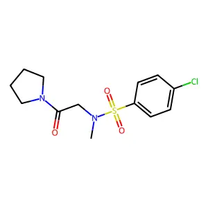 4-chloro-N-methyl-N-(2-oxo-2-pyrrolidin-1-ylethyl)benzenesulfonamide structure