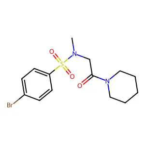 4-bromo-N-methyl-N-(2-oxo-2-piperidin-1-ylethyl)benzenesulfonamide structure