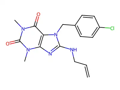 8-Allylamino-7-(4-chloro-benzyl)-1,3-dimethyl-3,7-dihydro-purine-2,6-dione structure