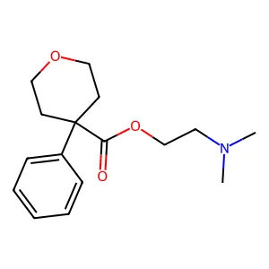 2-(dimethylamino)ethyl 4-phenyltetrahydro-2H-pyran-4-carboxylate structure