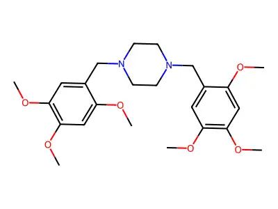 1,4-Bis(2,4,5-trimethoxybenzyl)piperazine structure