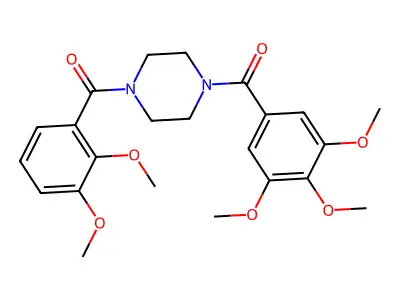 1-(2,3-Dimethoxybenzoyl)-4-(3,4,5-trimethoxybenzoyl)piperazine structure