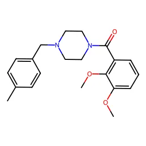 (2,3-Dimethoxyphenyl)-[4-[(4-methylphenyl)methyl]piperazin-1-yl]methanone structure