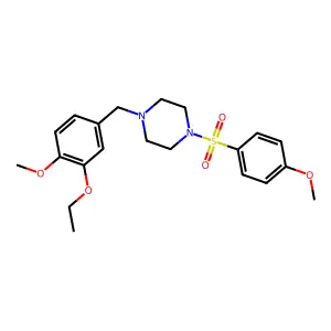 1-(3-Ethoxy-4-methoxybenzyl)-4-[(4-methoxyphenyl)sulfonyl]piperazine structure