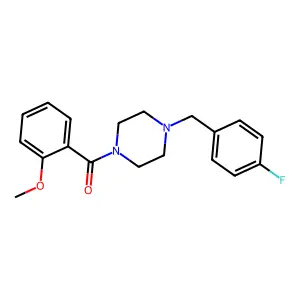 [4-[(4-Fluorophenyl)methyl]piperazin-1-yl]-(2-methoxyphenyl)methanone structure