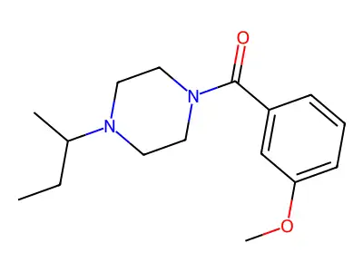 1-Sec-butyl-4-(3-methoxybenzoyl)piperazine structure