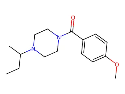 1-Sec-butyl-4-(4-methoxybenzoyl)piperazine structure