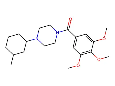 1-(3-Methylcyclohexyl)-4-(3,4,5-trimethoxybenzoyl)piperazine structure