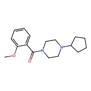 1-Cyclopentyl-4-(2-methoxybenzoyl)piperazine structure
