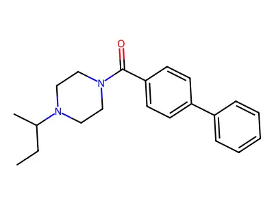 Biphenyl-4-yl[4-(butan-2-yl)piperazin-1-yl]methanone structure