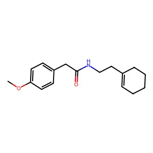 N-(2-(1-Cyclohexen-1-yl)ethyl)-4-methoxybenzeneacetamide structure