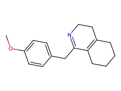 3,4,5,6,7,8-Hexahydro-1-[(4-methoxyphenyl)methyl]isoquinoline structure