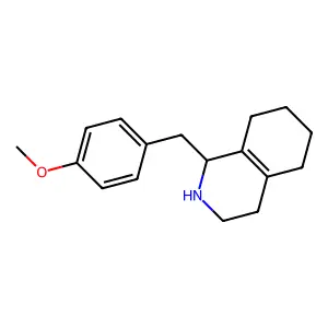 1,2,3,4,5,6,7,8-Octahydro-1-((4-methoxyphenyl)methyl)isoquinoline structure