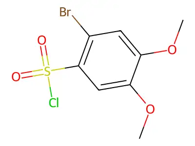 2-Bromo-4,5-dimethoxybenzene-1-sulfonyl chloride structure