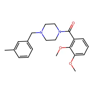 (2,3-Dimethoxyphenyl)-[4-[(3-methylphenyl)methyl]piperazin-1-yl]methanone structure