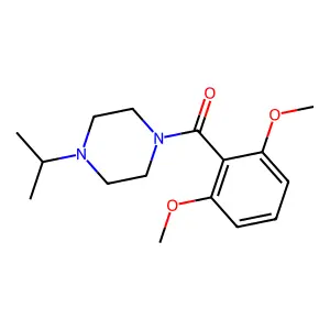 (2,6-Dimethoxyphenyl)[4-(propan-2-yl)piperazin-1-yl]methanone structure