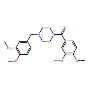 (3,4-Dimethoxyphenyl)-[4-[(3,4-dimethoxyphenyl)methyl]piperazin-1-yl]methanone structure