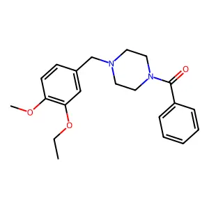 [4-[(3-Ethoxy-4-methoxyphenyl)methyl]piperazin-1-yl]-phenylmethanone structure
