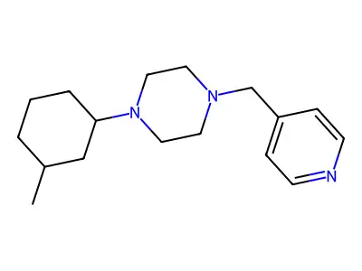 1-(3-Methylcyclohexyl)-4-(pyridin-4-ylmethyl)piperazine structure