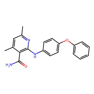 4,6-Dimethyl-2-(4-phenoxyanilino)pyridine-3-carboxamide structure