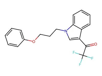 2,2,2-Trifluoro-1-[1-(3-phenoxypropyl)indol-3-yl]ethanone structure