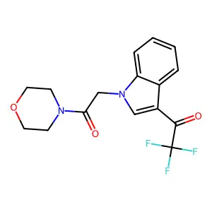 2,2,2-Trifluoro-1-[1-(2-morpholin-4-yl-2-oxoethyl)indol-3-yl]ethanone structure