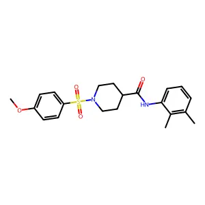 N-(2,3-dimethylphenyl)-1-(4-methoxyphenyl)sulfonylpiperidine-4-carboxamide structure