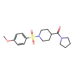 [1-(4-Methoxy-benzenesulfonyl)-piperidin-4-yl]-pyrrolidin-1-yl-methanone structure