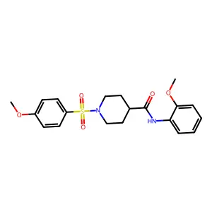 N-(2-methoxyphenyl)-1-((4-methoxyphenyl)sulfonyl)piperidine-4-carboxamide structure
