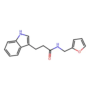 N-(呋喃-2-基甲基)-3-(1H-吲哚-3-基)丙酰胺 structure