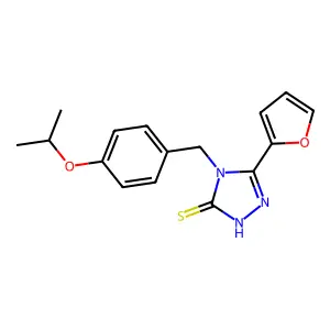5-Furan-2-yl-4-(4-isopropoxy-benzyl)-4H-[1,2,4]triazole-3-thiol structure