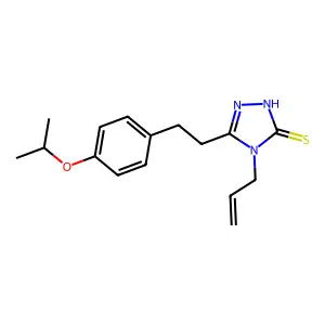 3-[2-(4-propan-2-yloxyphenyl)ethyl]-4-prop-2-enyl-1H-1,2,4-triazole-5-thione structure
