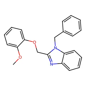 1-Benzyl-2-[(2-methoxyphenoxy)methyl]benzimidazole structure