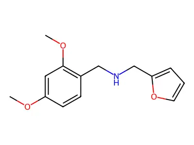 (2,4-Dimethoxy-benzyl)-furan-2-ylmethyl-amine structure