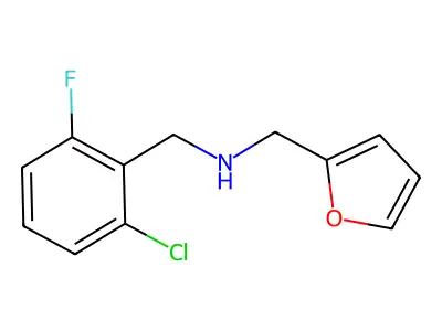 (2-Chloro-6-fluoro-benzyl)-furan-2-ylmethyl-amine structure