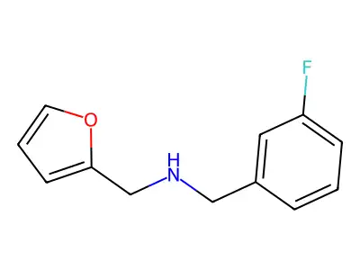 (3-Fluoro-benzyl)-furan-2-ylmethyl-amine structure