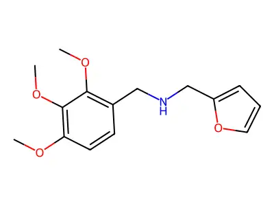 Furan-2-ylmethyl-(2,3,4-trimethoxy-benzyl)-amine structure