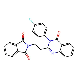 2-[2-[3-(4-Fluorophenyl)-4-oxoquinazolin-2-yl]ethyl]isoindole-1,3-dione structure