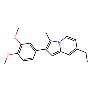 2-(3,4-Dimethoxyphenyl)-7-ethyl-3-methylindolizine structure