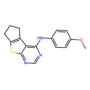 N-(4-methoxyphenyl)-6,7-dihydro-5H-cyclopenta[4,5]thieno[2,3-d]pyrimidin-4-amine structure