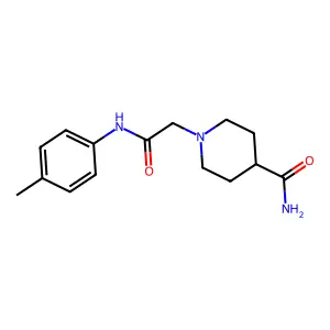 1-{[(4-Methylphenyl)carbamoyl]methyl}piperidine-4-carboxamide structure