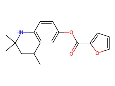 (2,2,4-trimethyl-3,4-dihydro-1H-quinolin-6-yl) furan-2-carboxylate structure