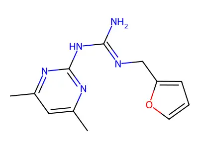 1-(4,6-Dimethylpyrimidin-2-yl)-2-(furan-2-ylmethyl)guanidine structure