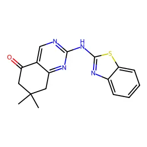 2-(Benzothiazol-2-ylamino)-7,7-dimethyl-7,8-dihydro-6H-quinazolin-5-one structure