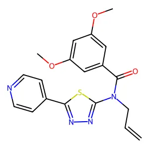 N-Allyl-3,5-dimethoxy-N-(5-pyridin-4-yl-[1,3,4]thiadiazol-2-yl)-benzamide structure