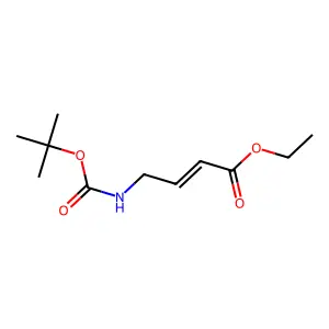 2-Butenoic acid, 4-[[(1,1-dimethylethoxy)carbonyl]amino]-, ethyl ester structure