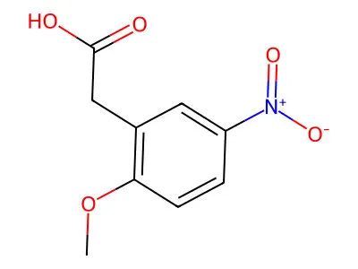 2-(2-Methoxy-5-nitrophenyl)acetic acid structure
