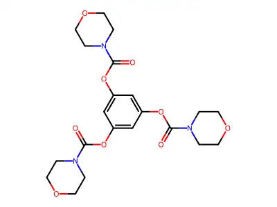 3,5-Dimorpholin-4-ylcarbonyloxyphenyl morpholine-4-carboxylate structure