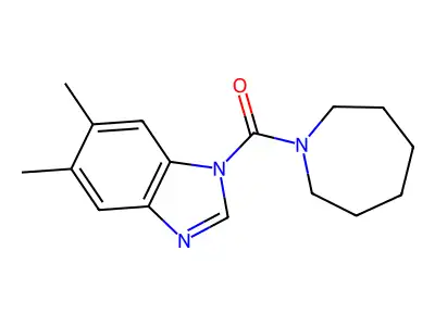 Azepan-1-yl-(5,6-dimethyl-benzoimidazol-1-yl)-methanone structure