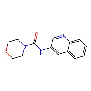 Morpholine-4-carboxylic acid quinolin-3-ylamide structure